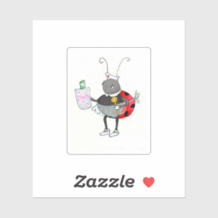 Ladybug Nurse Sticker
