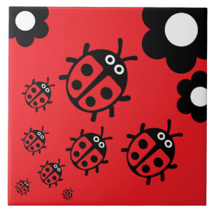 ladybug Nursery Decor Ceramic Tile
