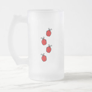 LadyBug Office Home  Personalize Destiny Destiny'S Frosted Glass Beer Mug