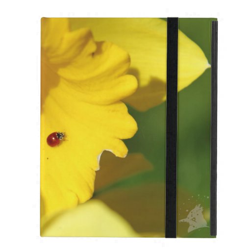 Ladybug on a Daffodil iPad Case