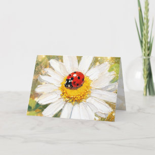 "Ladybug on Daisy" Greeting Card