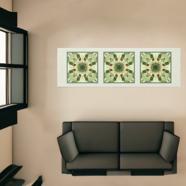 Ladybug On Dogwood Flower Abstract Nature Art  Runner (Insitu (Indoor 1))