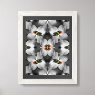 Ladybug On Dogwood Flower Abstract Nature Framed Art