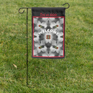 Ladybug On Dogwood Flower Art Personalized Garden Flag
