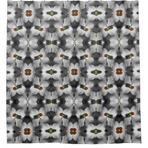 Ladybug On Dogwood Flower Nature Art   Shower Curtain