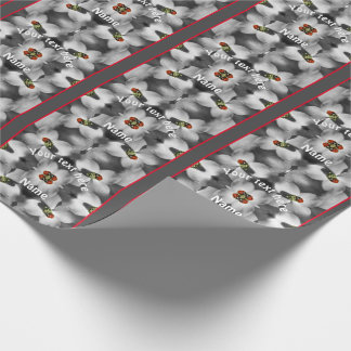 Ladybug On Dogwood Flower Nature Personalized Wrapping Paper