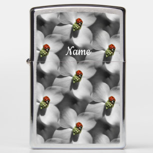 Ladybug On Dogwood Flower Personalized Nature Zippo Lighter