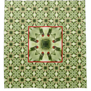 Ladybug On Dogwood Nature Art Pattern Shower Curtain