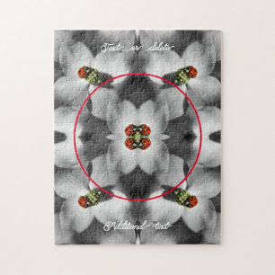 Ladybug On Dogwood Personalized Add Your Photo Jigsaw Puzzle
