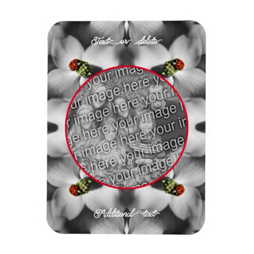 Ladybug On Dogwood Personalized Add Your Photo Magnet