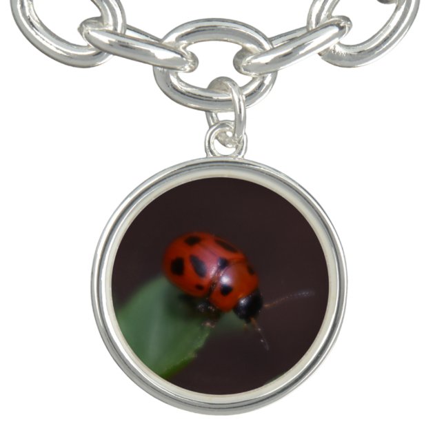 Ladybug on Flowers Bracelet (Design)