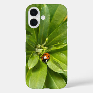 Ladybug on Flowers iPhone 16 Case