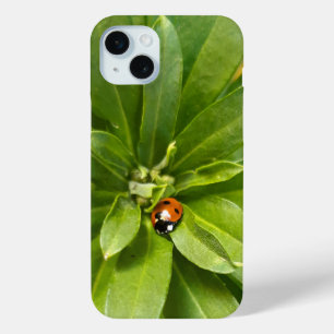 Ladybug on Flowers iPhone 15 Plus Case