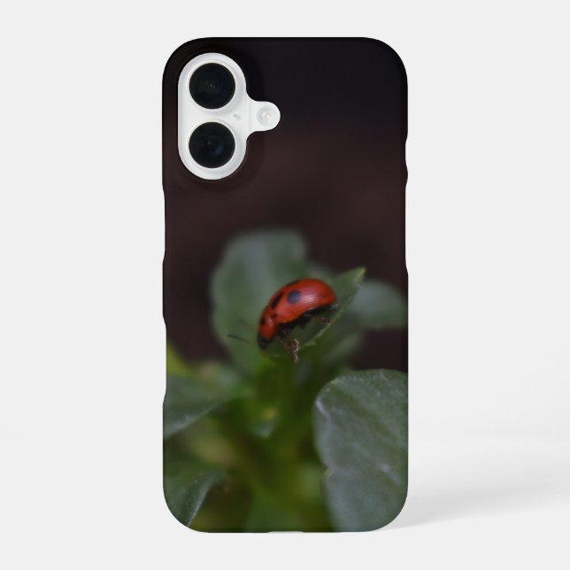 Ladybug on Flowers iPhone Case (Back)