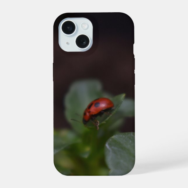 Ladybug on Flowers Iphone Case (Back)