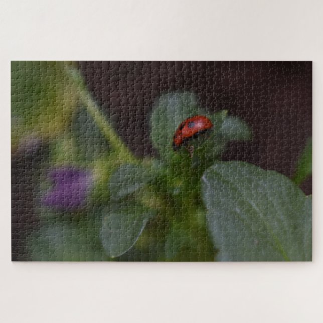 Ladybug on Flowers Jigsaw Puzzle (Horizontal)