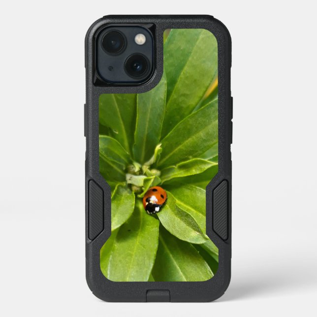 Ladybug on Flowers Otterbox iPhone Case (Back)