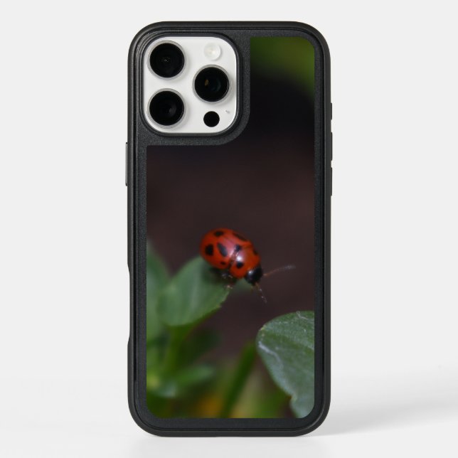 Ladybug on Flowers Otterbox iPhone Case (Back)