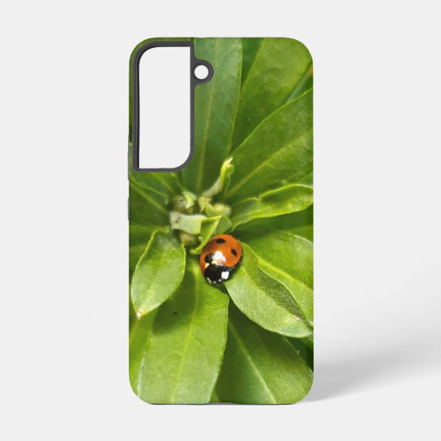 Ladybug on Flowers Samsung Galaxy Case (Back)