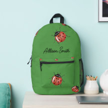 Ladybug on green personalized