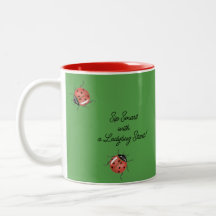 Ladybug on green personalized
