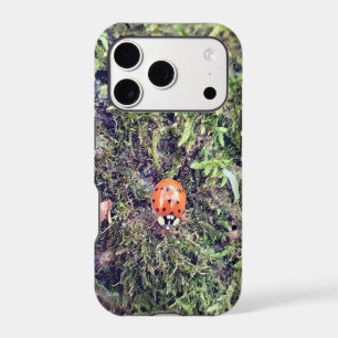 Ladybug on moss photography iPhone 17 pro case