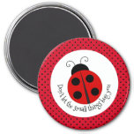 Ladybug On Polka Dots Design Magnet at Zazzle