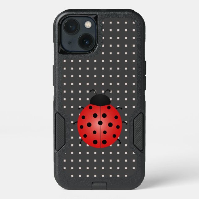 Ladybug On Square Pattern iPhone 6/6s Case (Back)