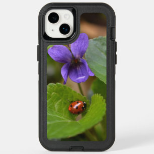 Ladybug on Sweet Violet Flowers OtterBox iPhone 14 Plus Case