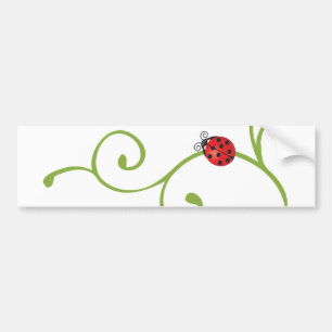 Ladybug on Vine Bumper Sticker