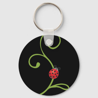 Ladybug on Vine Keychain
