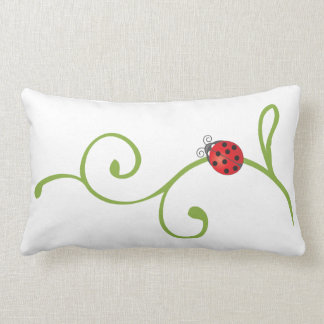Ladybug on Vine Lumbar Pillow