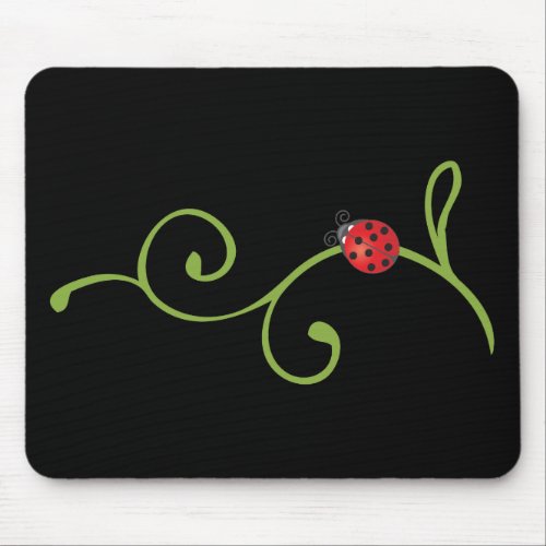 Ladybug on Vine Mouse Pad