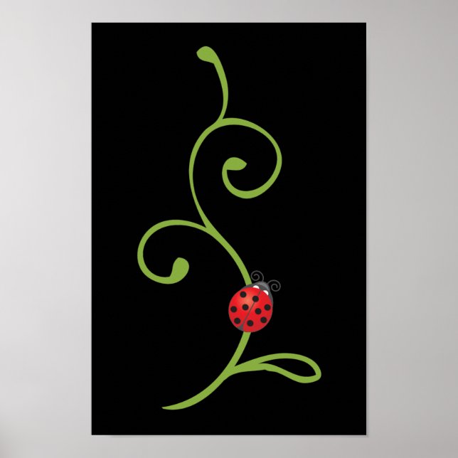 Ladybug on Vine Poster (Front)