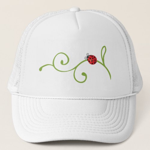 Ladybug on Vine Trucker Hat