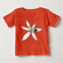 Ladybug on White Flower Baby Jersey T-Shirt