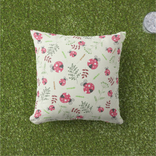 Ladybug outdoor pillow
