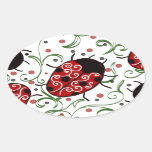 Ladybug Oval Sticker