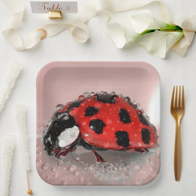 Ladybug Paper Plates (Wedding)