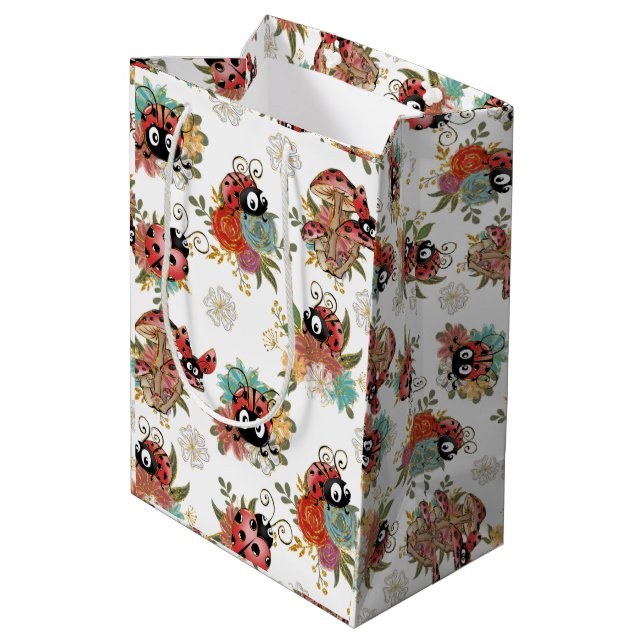Ladybug party gift bag (Back Angled)