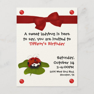 Ladybug Party Invitation