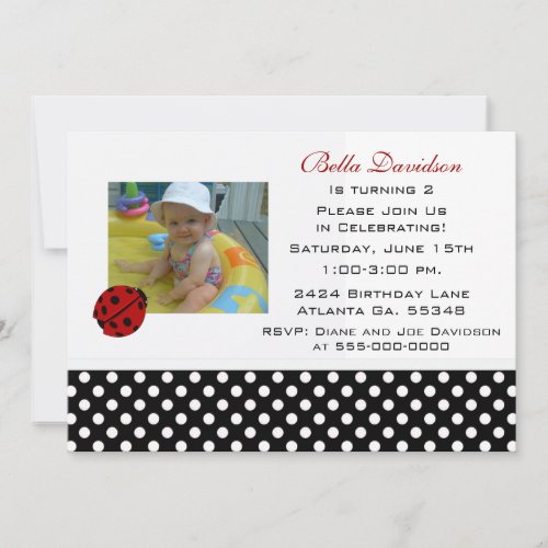 Ladybug Party Invitation