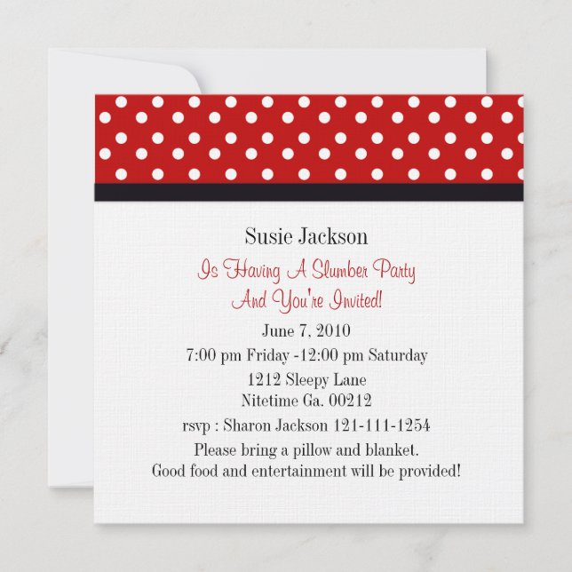 Ladybug Party Invitations (Front)