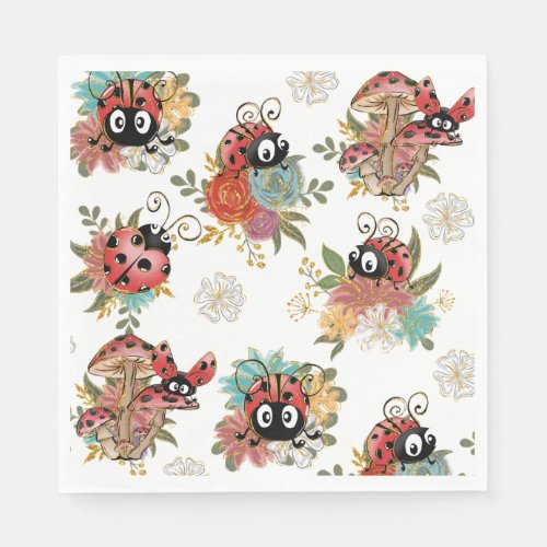 Ladybug Party Luncheon Napkins Party Dcor       Napkins