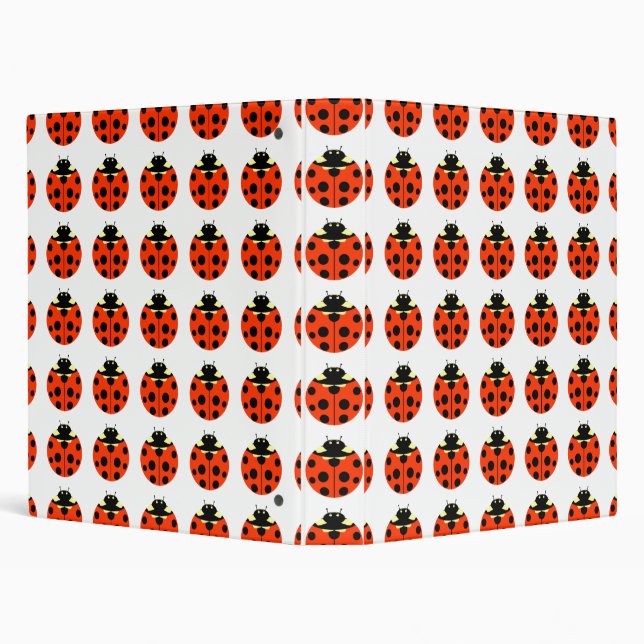 ladybug pattern 3 ring binder (Background)
