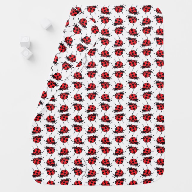 Ladybug Pattern Baby Blanket (In Situ)