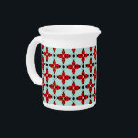 Ladybug Pattern  Beverage Pitcher<br><div class="desc">This design features pretty ladybugs in a seamless pattern over a light green background.</div>