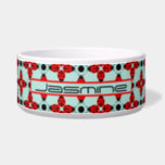 Ladybug Pattern Bowl<br><div class="desc">This design features pretty ladybugs in a seamless pattern over a light green background.</div>