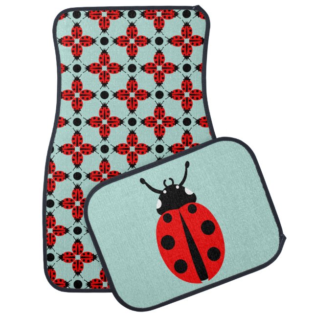 Ladybug Pattern Car Floor Mat (Set)