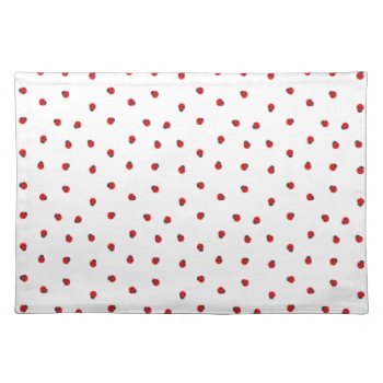 Ladybug Pattern Cloth Placemat by imaginarystory at Zazzle
